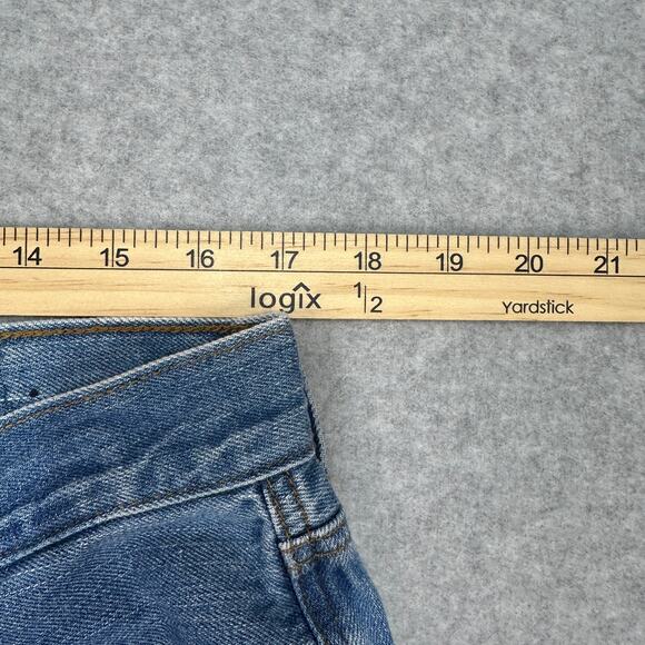 American Eagle Jeans WMNS 16L Blue Vintage Hi-Rise Two Tone Frayed Hem Festival - Picture 8 of 12